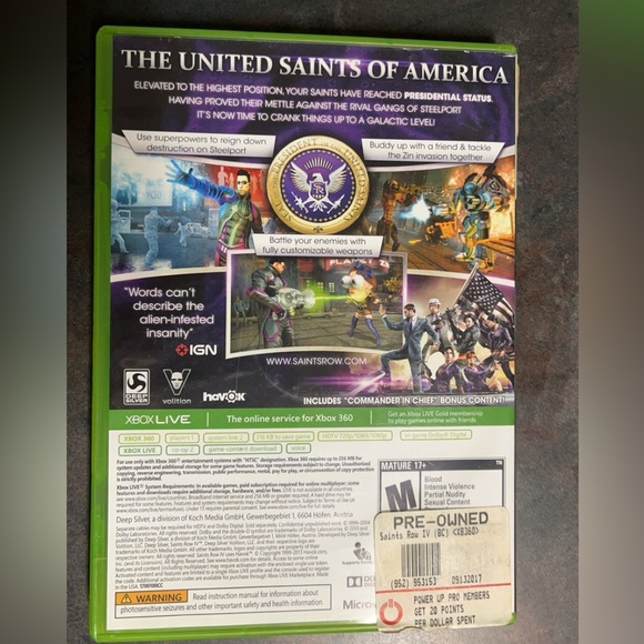 Saints Row IV Commander in Chief Edition Microsoft Xbox 360 - Picture 2 of 3